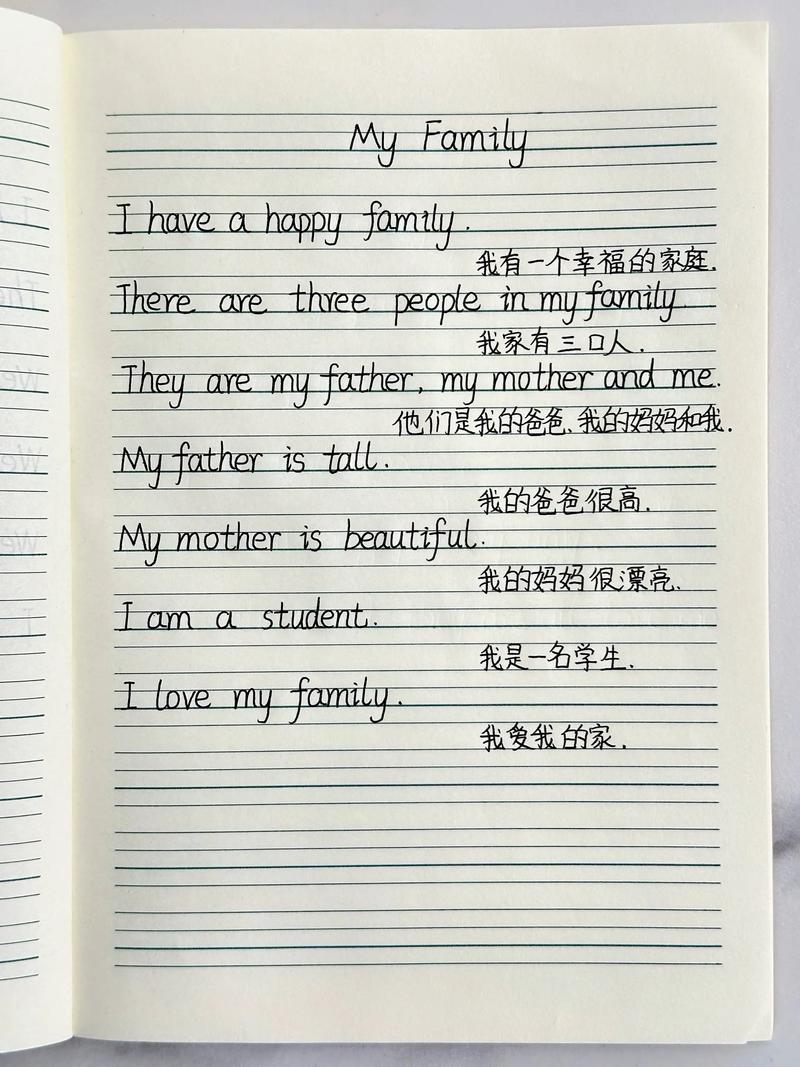 初中英语作文myfamily