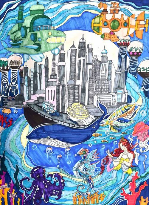 科技画图片大全初中生获奖作品