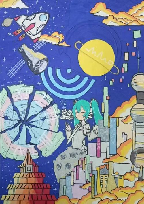 科技画图片大全初中生获奖作品