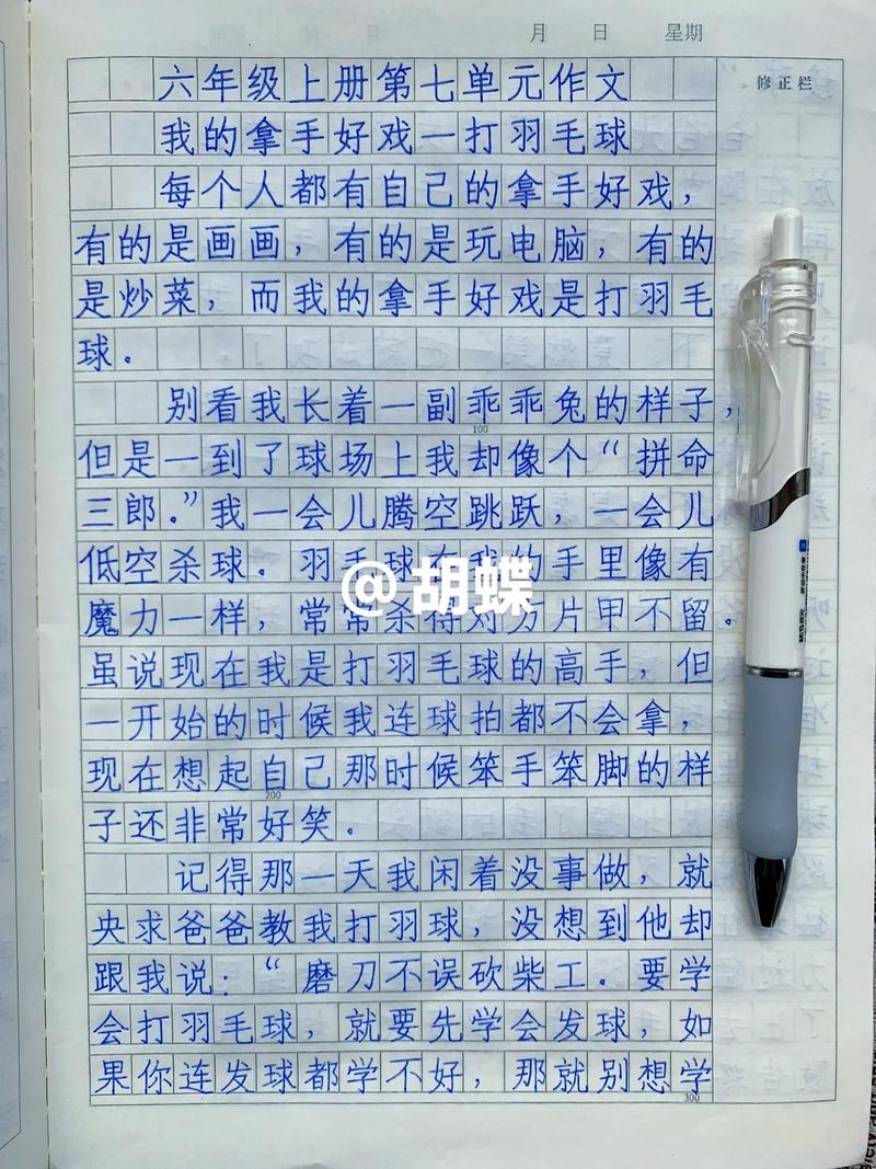 小学六年级语文第七单元作文