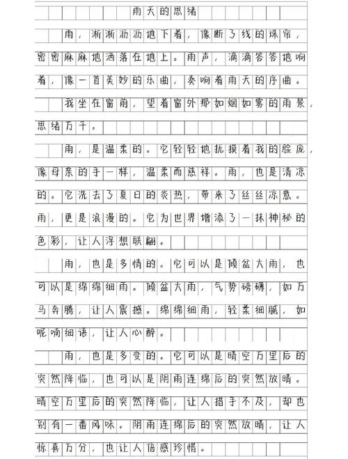 下雨作文600字初中作文