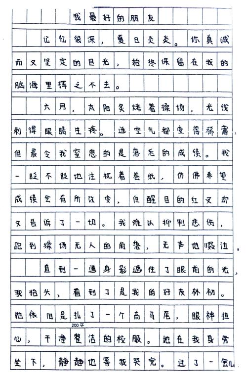 我的朋友作文500字初中
