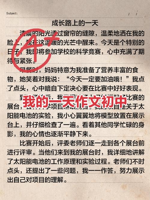 我的一天作文700字初中