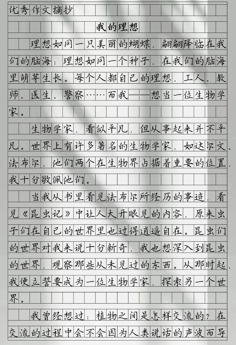 我的理想600字作文初中