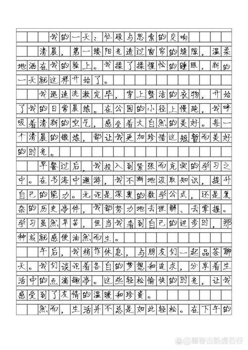 我的一天初中作文500字
