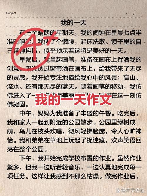 我的一天初中作文500字