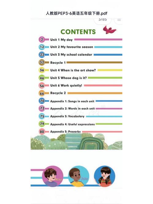 人教版小学五年级下册英语书