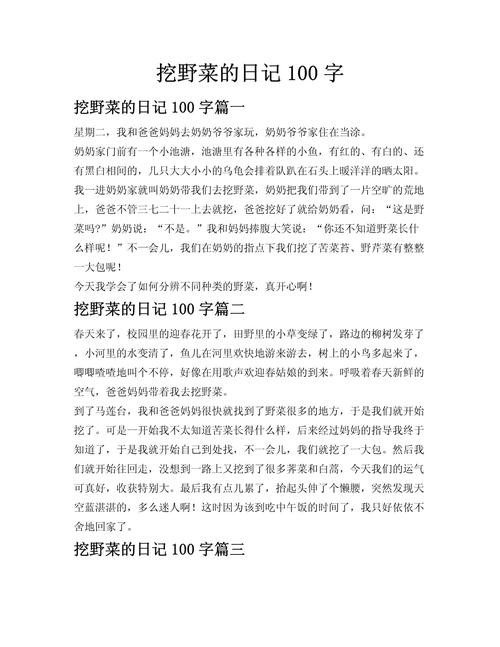 优秀日记大全100字初中