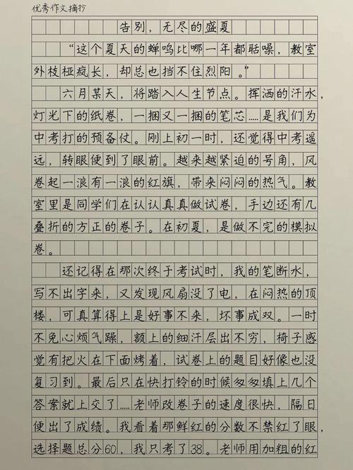 告别初中生活作文800字