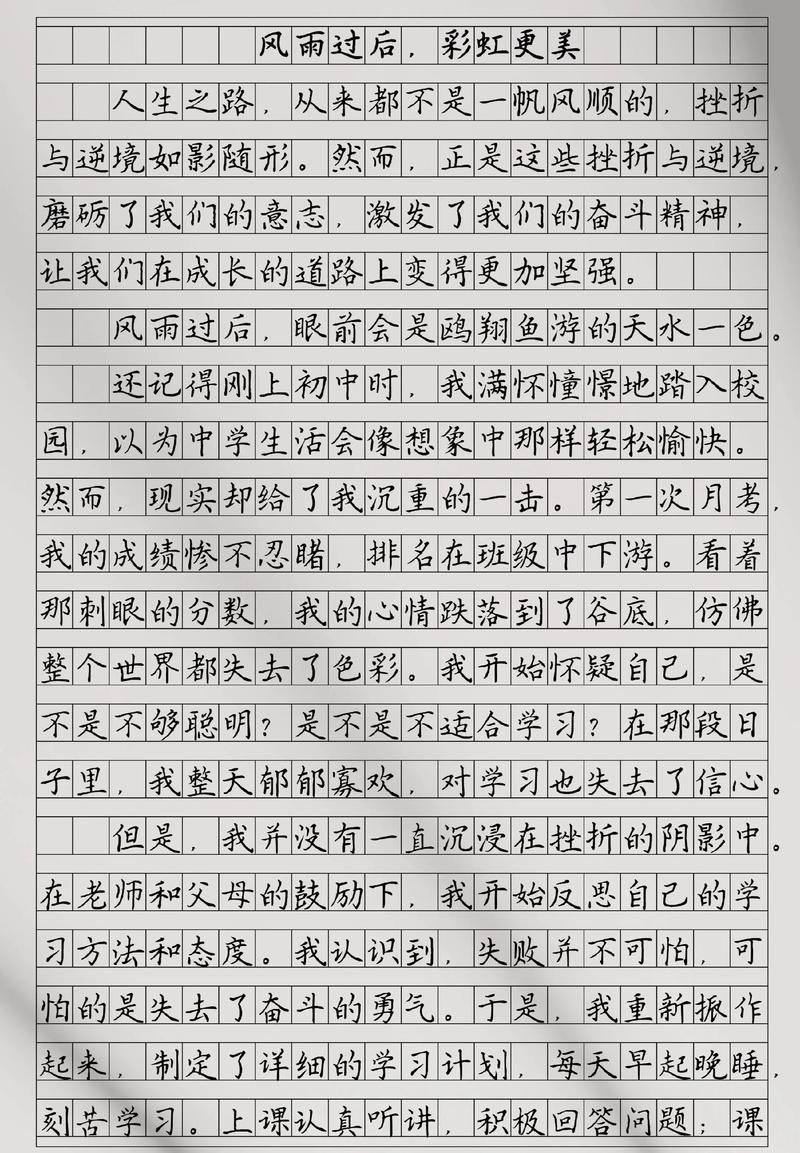 优秀初中满分作文600字