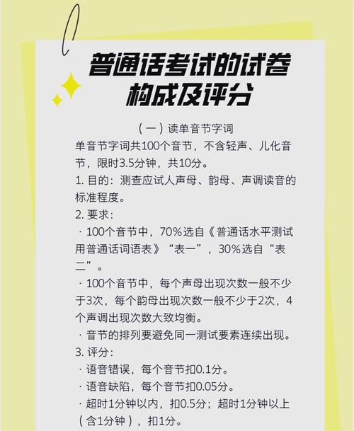 小学语文教师普通话等级要求