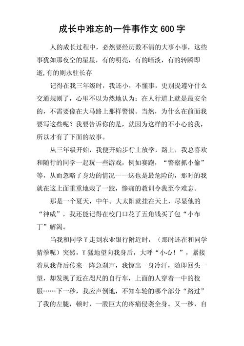 一件小事作文600字初中