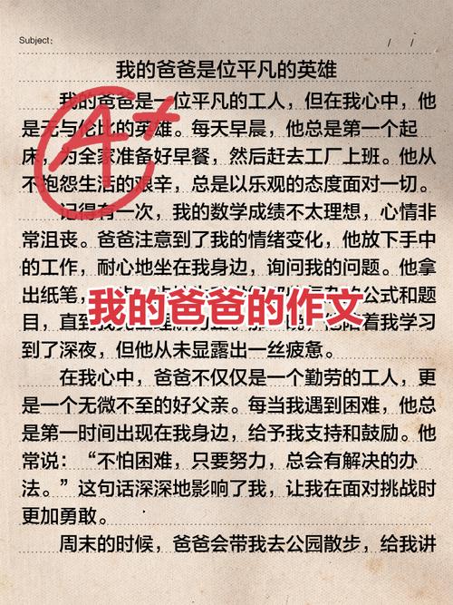 我的父亲作文600字初中