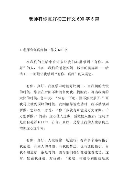 写老师的作文600字初中