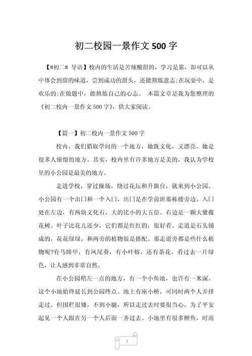 500字作文初中30篇