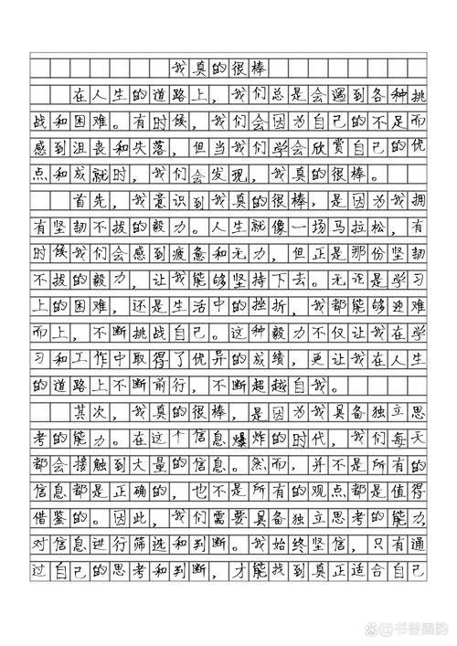我真棒作文600字初中