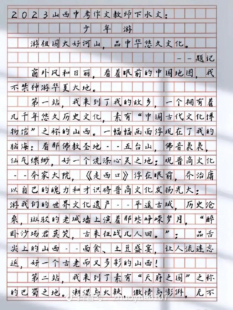 初中作文300字自定题