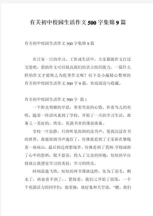 繁多的作业500字初中