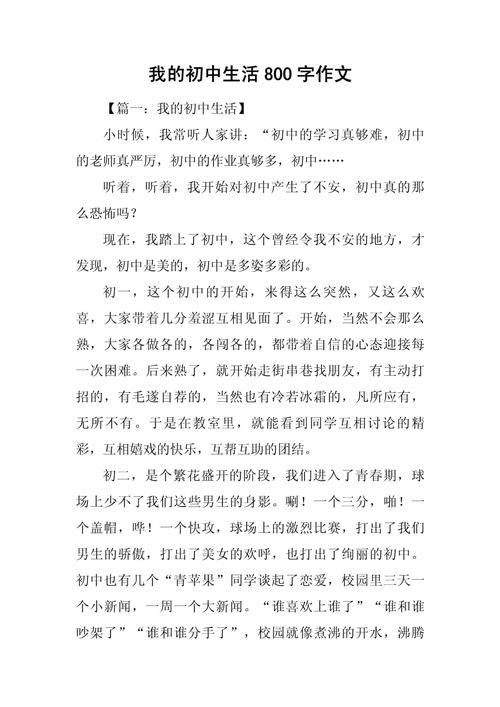 初中作文我是男生800