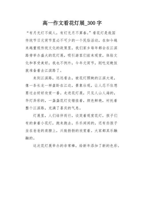逛灯会作文初中300字