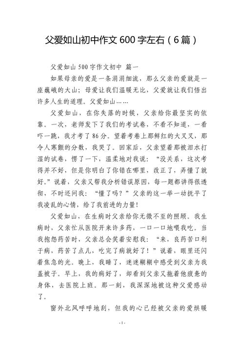 读父爱有感600字初中