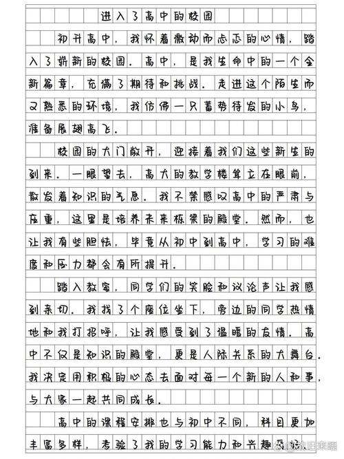 跨进初中的校门600字