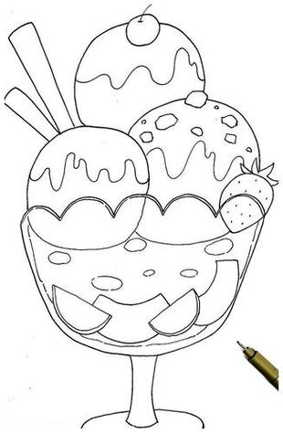 拼音早教简笔画冰淇淋