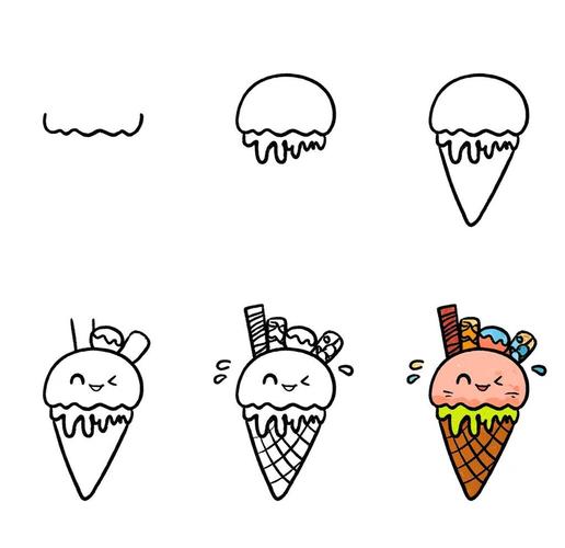 拼音早教简笔画冰淇淋