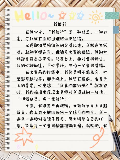 我能行700字作文初中