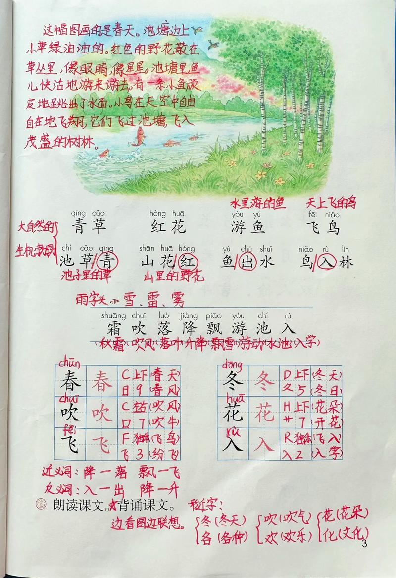 小学一年级语文下册第一课