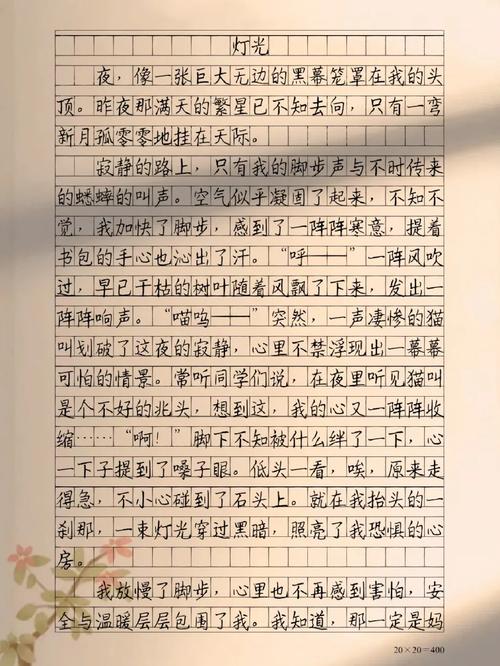 灯初中作文500字作文