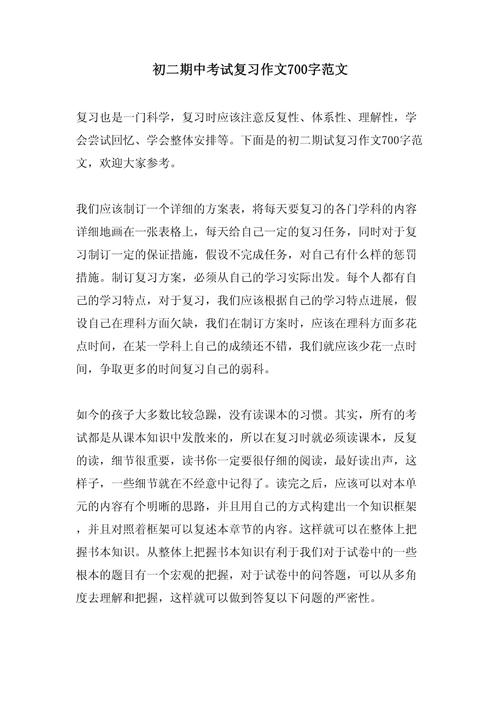 初中半期总结作文700