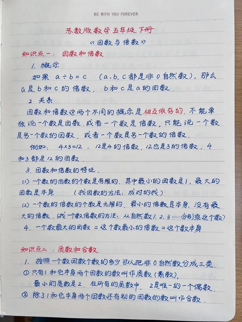 小学数学五年级下册知识点