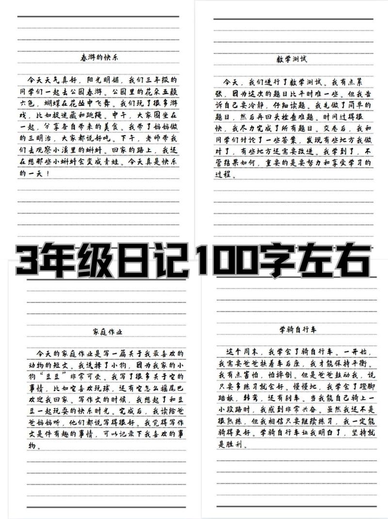 小学生三年级日记100字