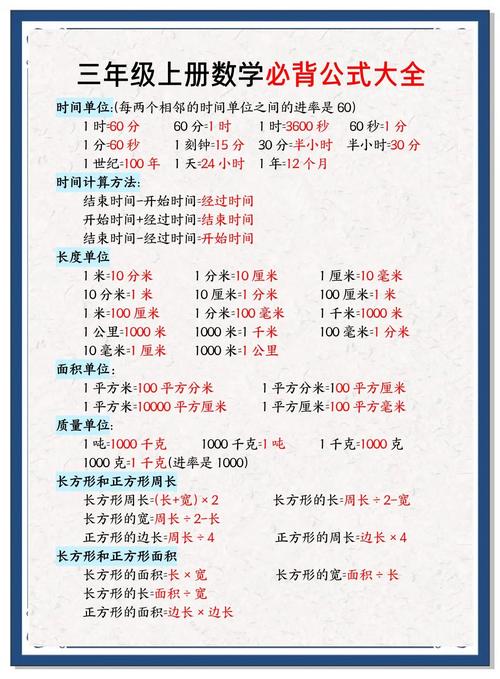 小学数学三年级上册知识点