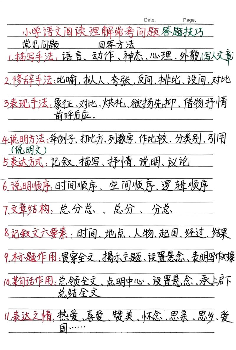 小学语文阅读理解解题技巧