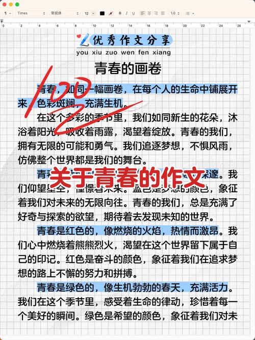 初中 青春 在这里作文