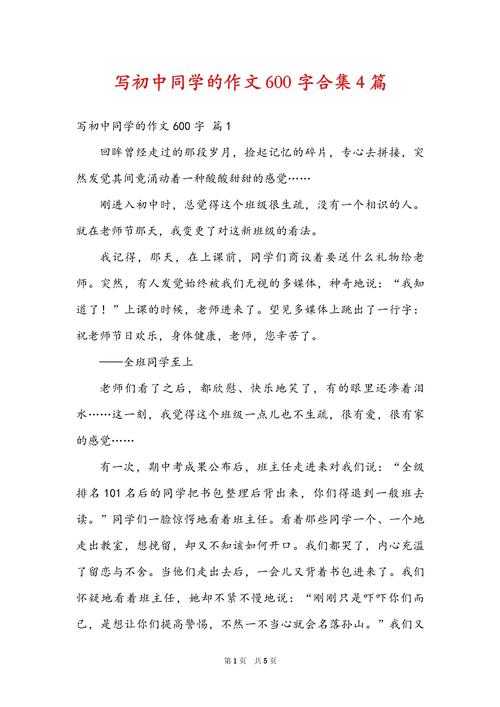 有趣的初中同学600字