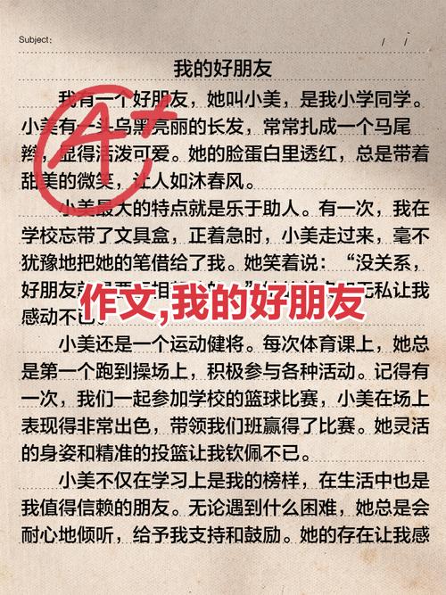 我的朋友作文300初中