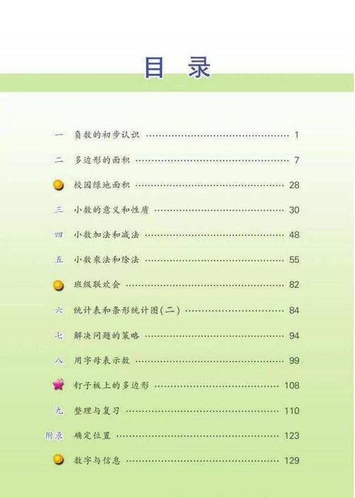 苏教版小学数学五年级上册