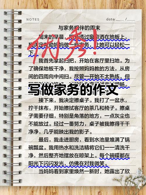 做家务初中作文500字