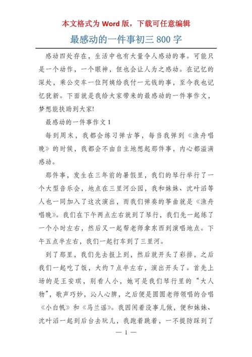 心灵的感动800字初中