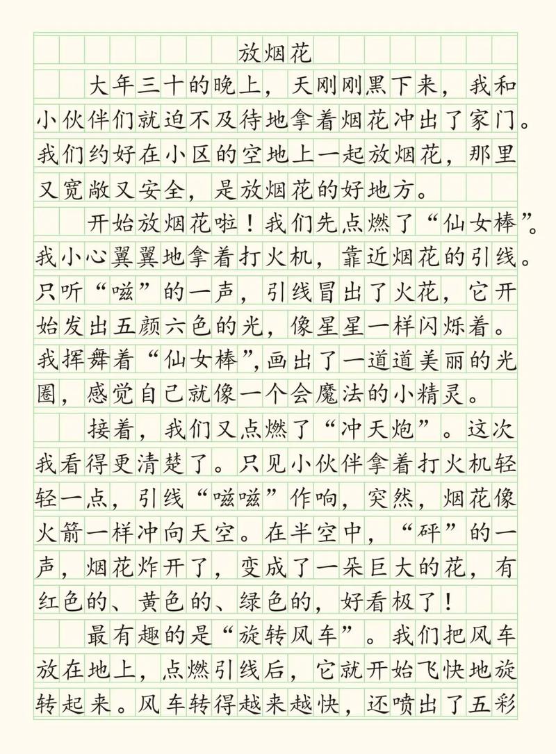 看烟花作文300字初中