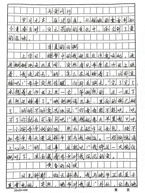 与爱同行550作文初中