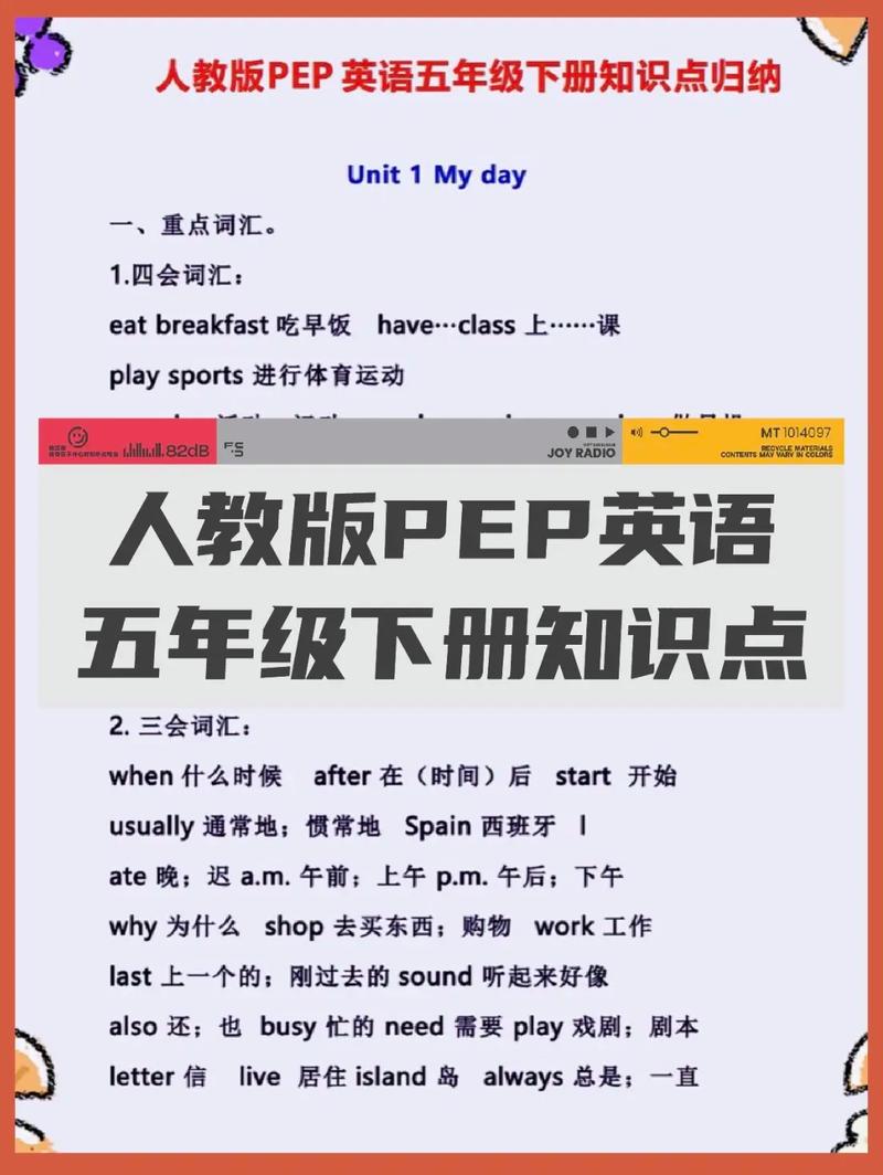 人教版小学英语五年级下册