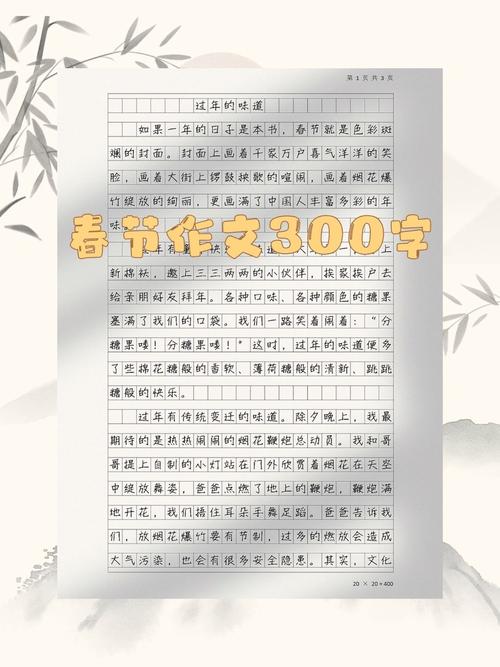 过年的作文300字初中