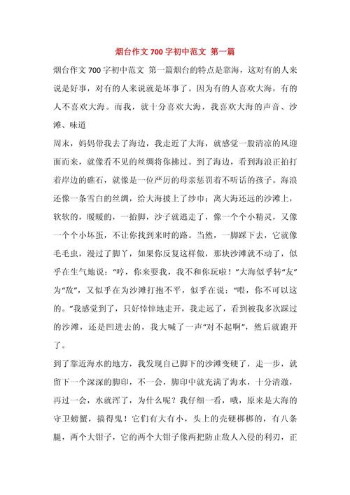 作文700字初中优秀网