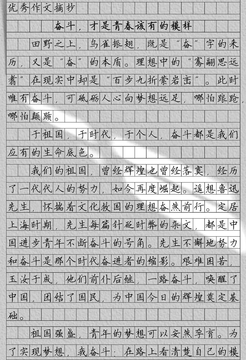 我的奋斗故事_初中作文