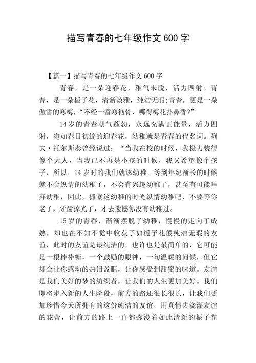 关于青春初中毕业的作文