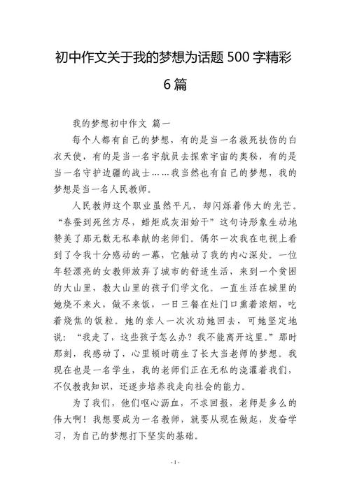 拥有梦想与阳光作文初中